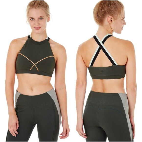 Satva Onyx Racerback Sports Bra in Organic Cotton - Picture 1 of 9